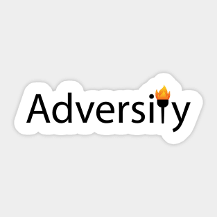 Adversity typographic logo design Sticker